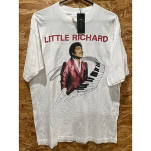 Rare 80s Vintage Little Richard Portrait AOP Band Tee Size Large